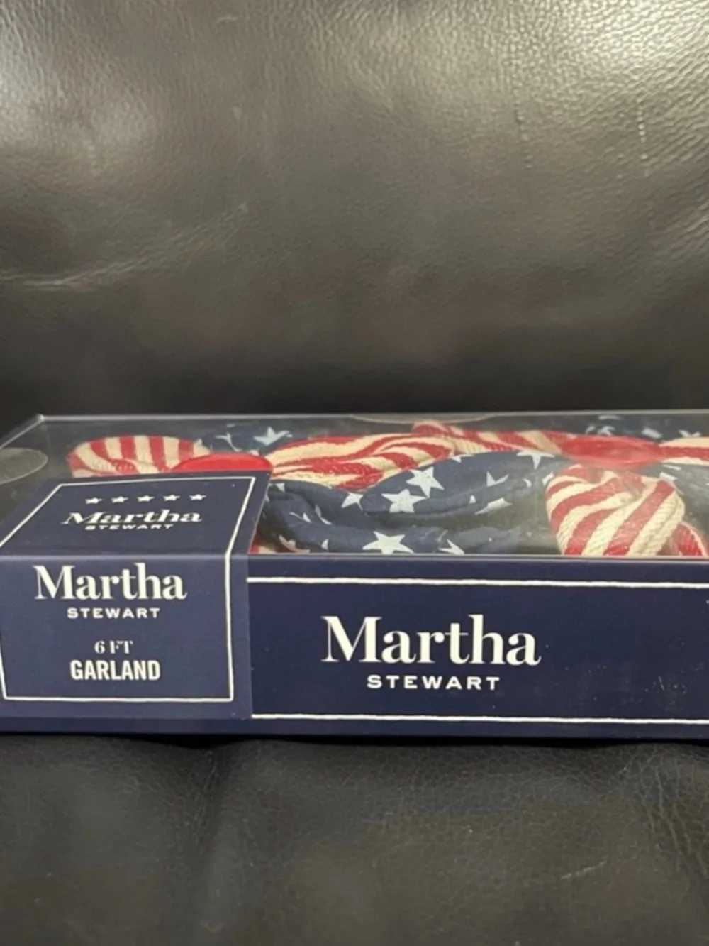 Martha Stewart Red, White & Blue Fabric Flower Garland